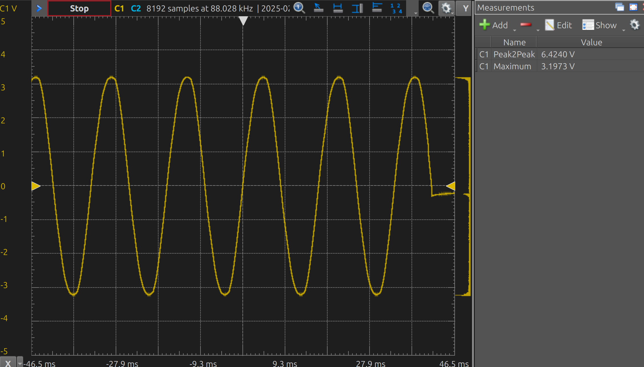 ct + scope with 470 ohm resistor